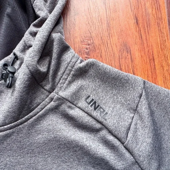 UNRL Crossover Hoodie II Charcoal Grey Men's L Stretch Performance Sports Gym - Picture 7 of 16